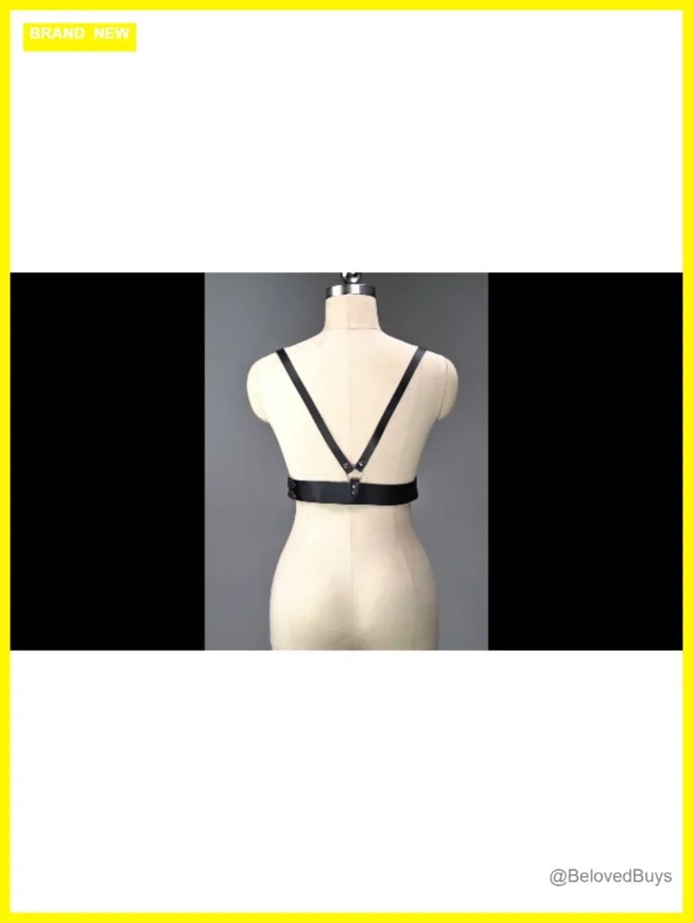 Women's Faux Leather Punk Harness Belt Adjustable Waist Gothic Body Harness Top
